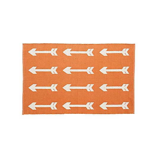 Reversible 5x8' Orange Arrow Rug