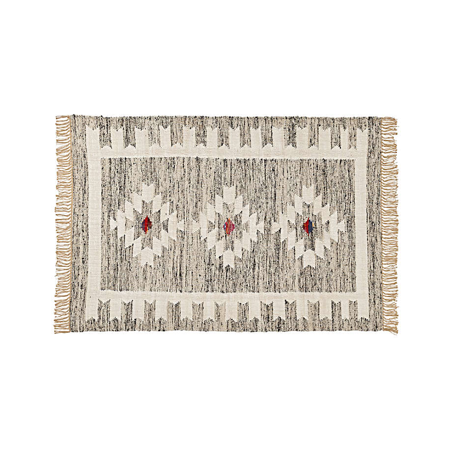 FlatWeave Southwestern Rug with Fringe 8x10 + Reviews Crate & Kids