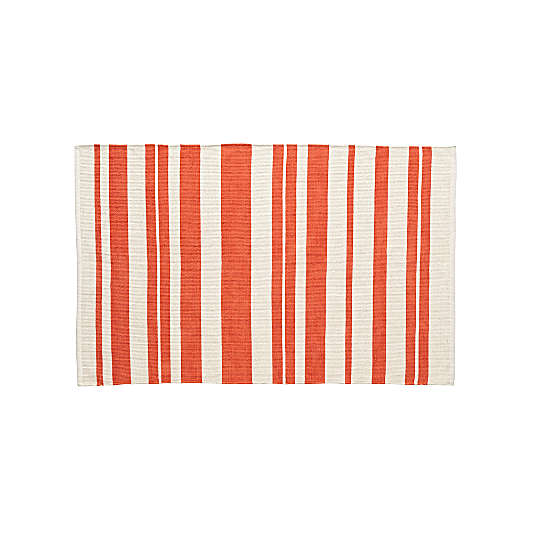 Barcode Red 5 x 8' Rug