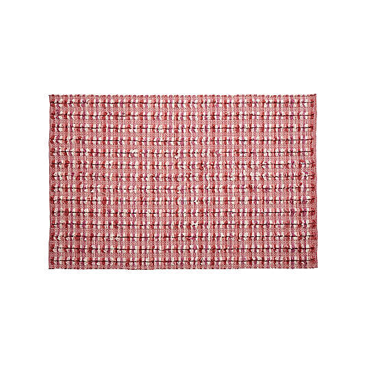 Pink Check 8 x 10' Rug