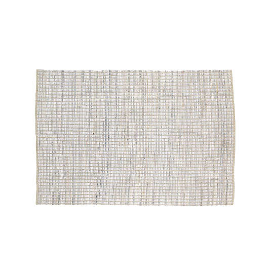 5x8' White Rag Rug