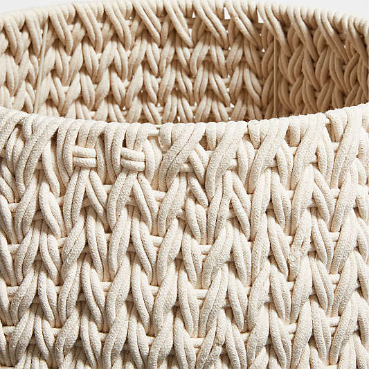 Rulon White Woven Storage Baskets