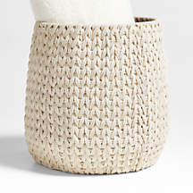 Rulon White Medium Blanket Basket + Reviews | Crate & Barrel