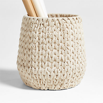 View Rulon White Medium Blanket Basket details