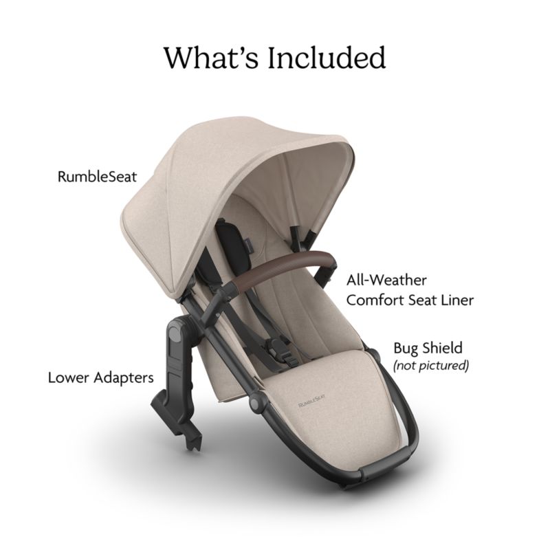 UPPAbaby ® RumbleSeat V3 Ada Sandstone Melange with Carbon Frame Baby Stroller Seat - image 5 of 7