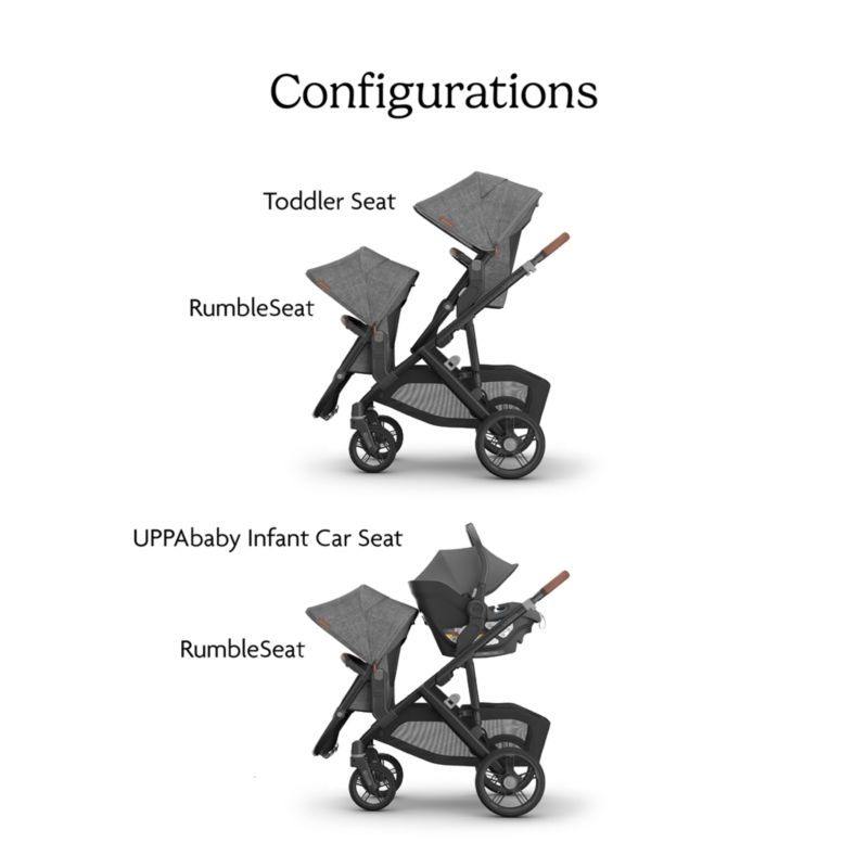 UPPAbaby ® RumbleSeat V3 Ada Sandstone Melange with Carbon Frame Baby Stroller Seat - image 6 of 7