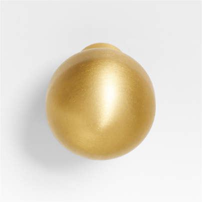 Rune Round Brass Knob