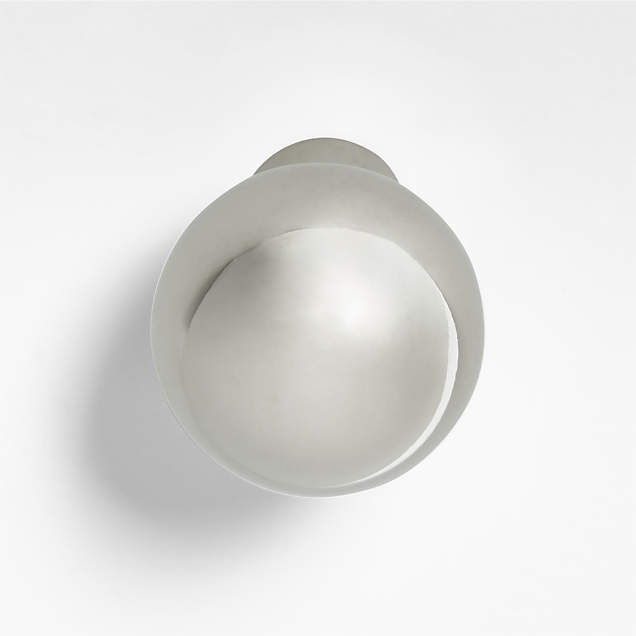 Marble Inlay Polished Nickel Knob + Reviews | Crate & Barrel