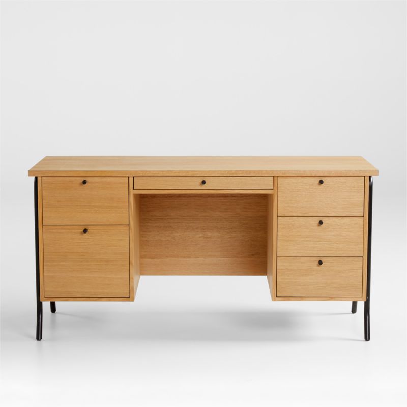 Shinola Runwell Executive Oak Desk