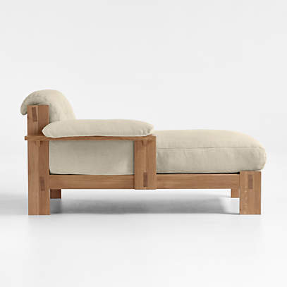 wood frame chaise