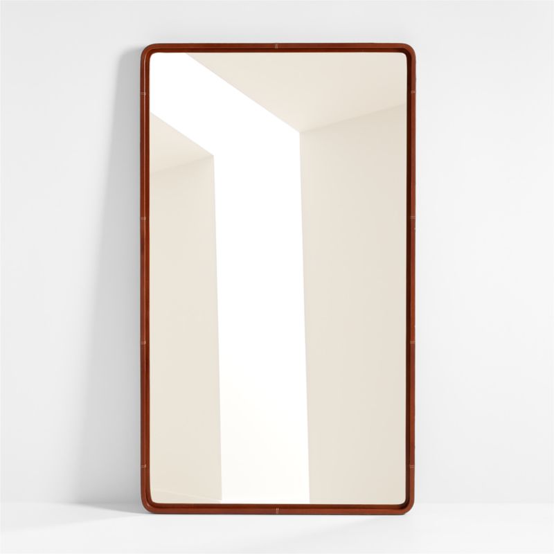 Shinola Runwell Brown Leather Mirror