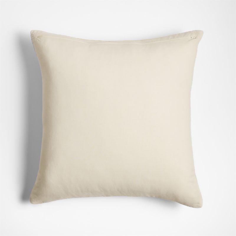 Ruched Jacquard Organic Cotton 20"x20" Travertine Beige Throw Pillow with Feather Insert - image 3 of 5