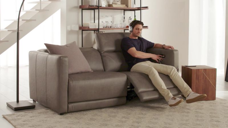 Play Russo 79" Leather Power Reclining Sofa - video 1 of 1