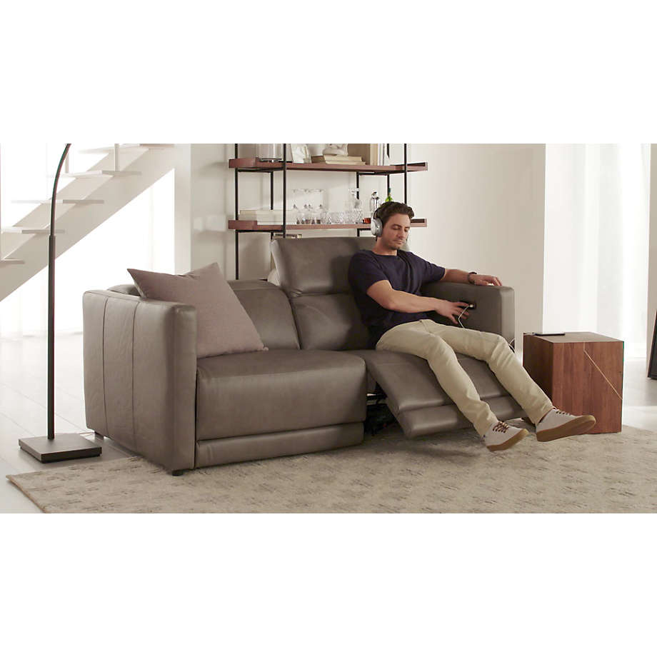 Russo Leather Power Reclining Sofa Reviews Crate Barrel