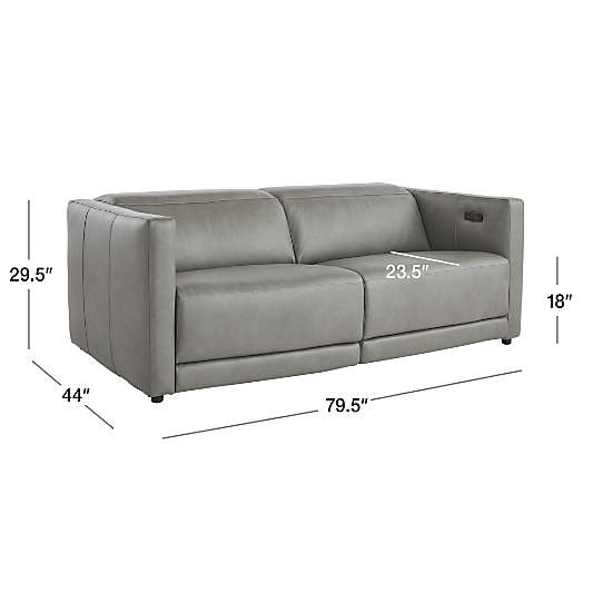 Russo Leather Power Reclining Sofa 79"