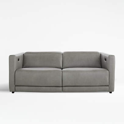 Russo Leather Power Reclining Sofa Reviews Crate Barrel