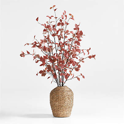 Faux Rust Leaf Branch 66"