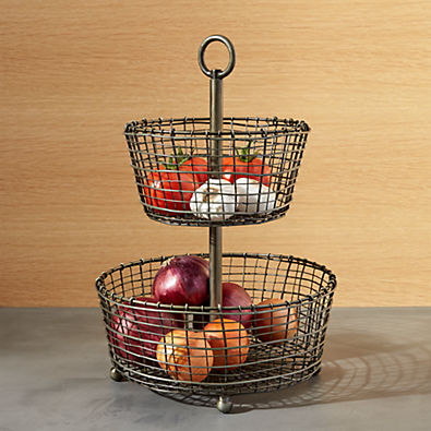View Bendt 2-Tier Iron Fruit Basket details
