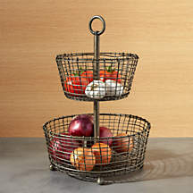 Bendt 2-Tier Iron Fruit Basket + Reviews | Crate & Barrel