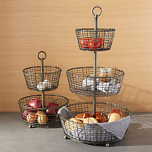 Wholesale 2 tier wire fruit basket to Organize and Tidy Up Your