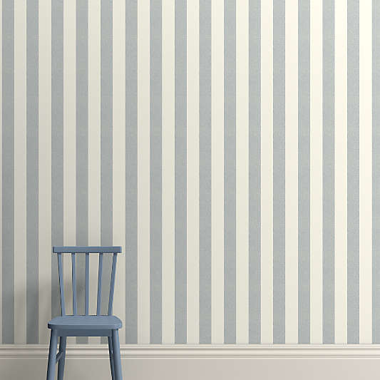 Riviera Stripe Mist Blue Peel and Stick Wallpaper