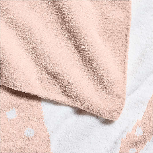 Reversible Sleepy Baby Light Pink Leopard Chenille Baby Stroller Blanket