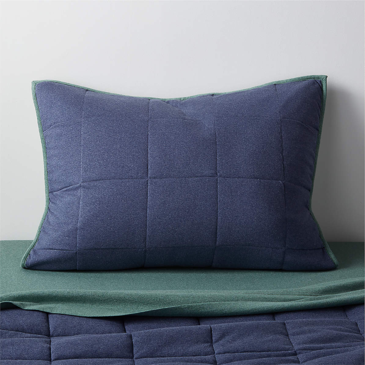 Comfy Tee Navy Blue Reversible Organic Cotton Jersey Kids Pillow