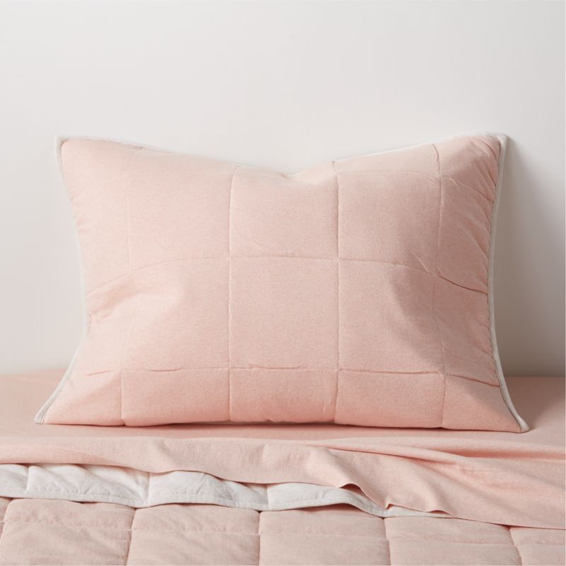 Comfy Tee Pink Reversible Cotton Jersey Kids Pillow Sham