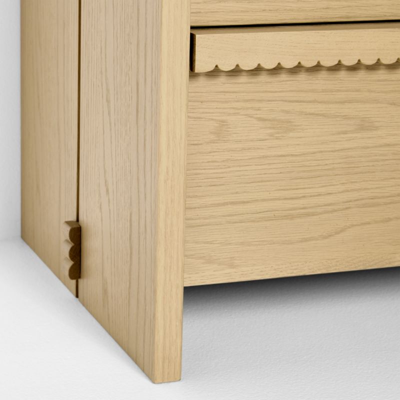 Raya 36" Natural Oak Wood 4-Drawer Kids Dresser - image 5 of 6