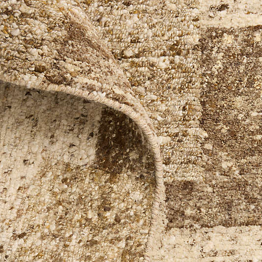 Rye Wool Handknotted Brown Rug Swatch 12"x18"