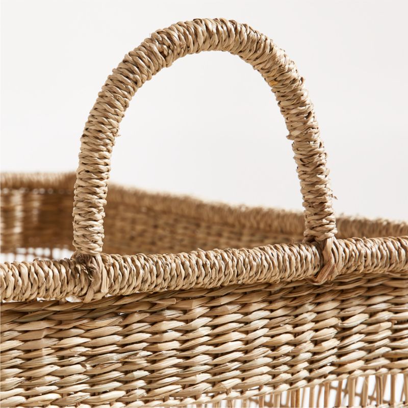 Rybak Large Rectangular Woven Decorative Blanket Basket - image 7 of 8