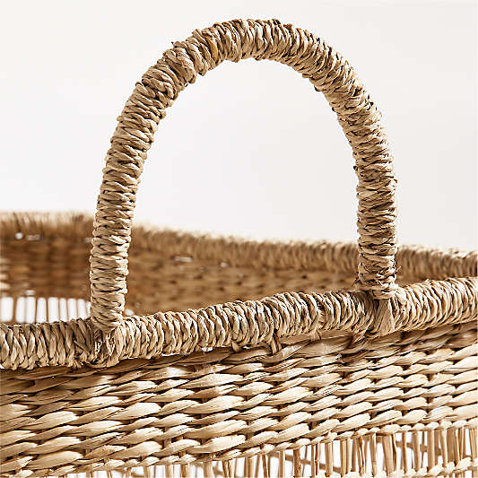 Rybak Medium Square Woven Decorative Blanket Basket