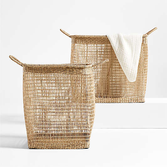 Rybak Woven Decorative Blanket Baskets