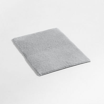 View Rylan Cotton Ribbed Reversible Silver Bath Rug 18"x24" details