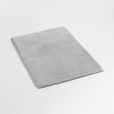 View Rylan Cotton Ribbed Reversible Silver Bath Rug 24"x36" details