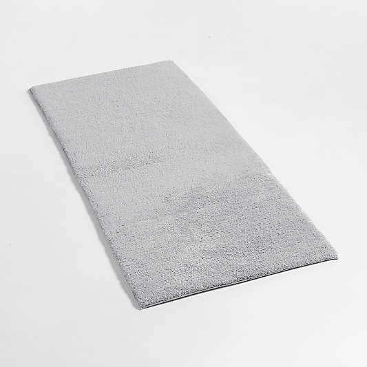 Rylan Cotton Ribbed Reversible Silver Bath Runner Rug 24"x60"