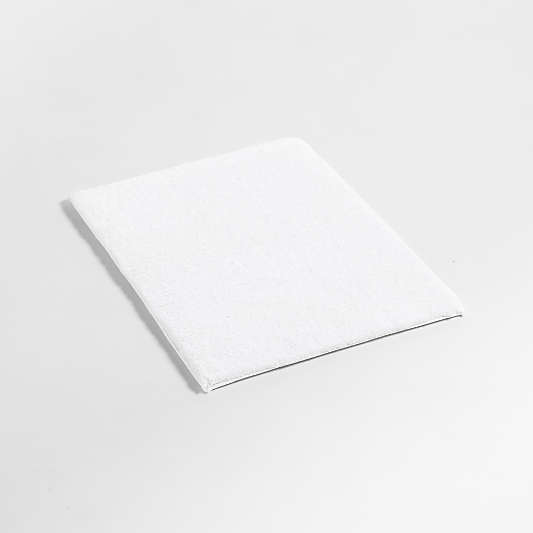 Rylan Cotton Ribbed Reversible White Bath Rug 18"x24"