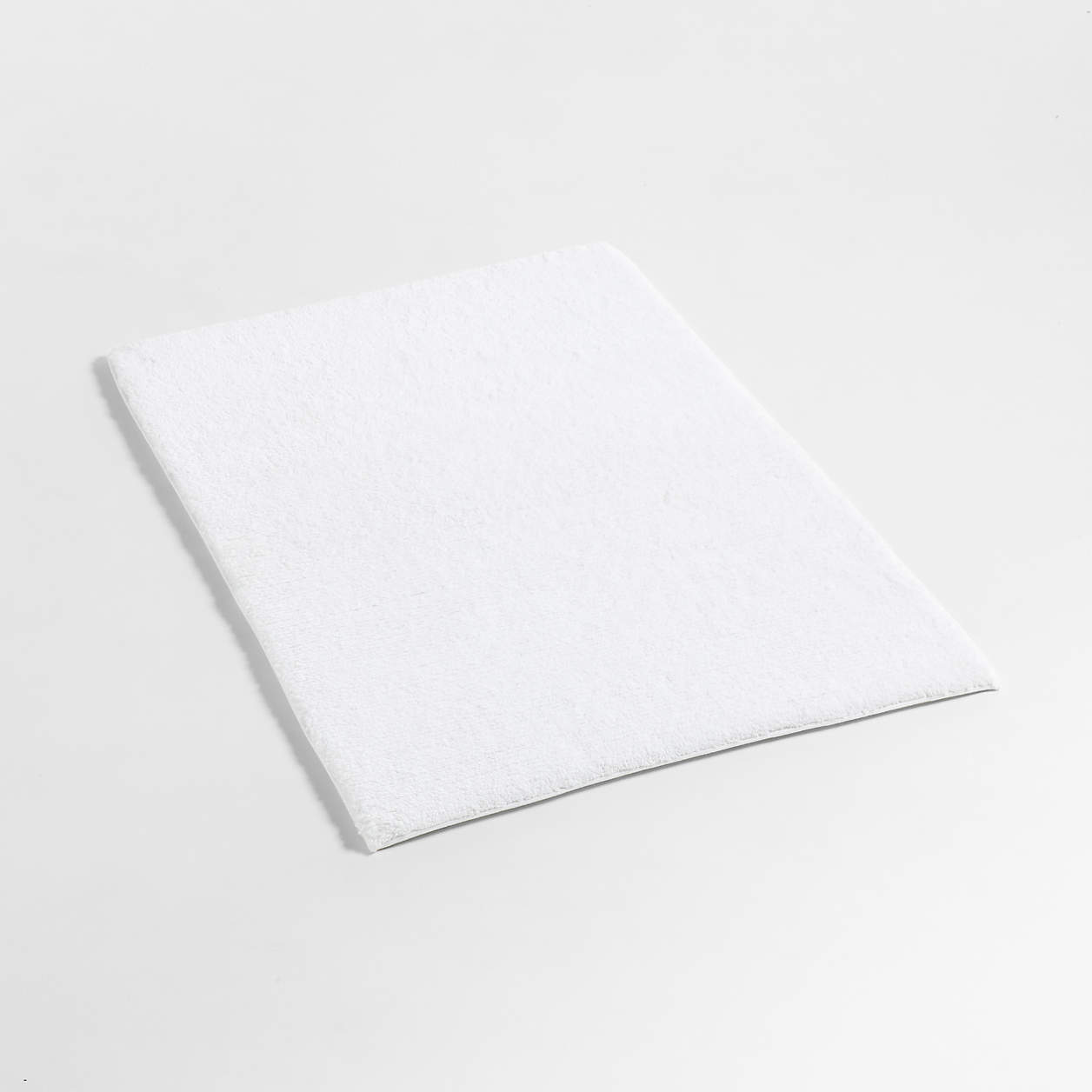 Rylan Cotton Ribbed Reversible White Bath Rug 24"x36" + Reviews Crate