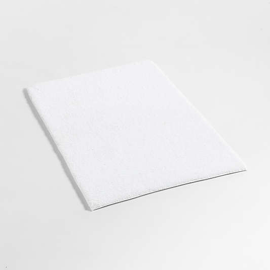 Rylan Cotton Ribbed Reversible White Bath Rug 24"x36"