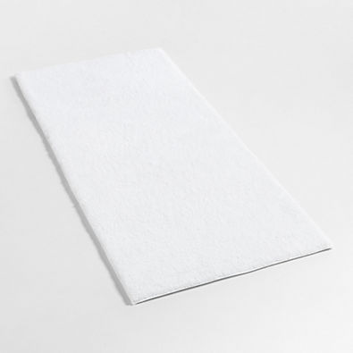 View Rylan Cotton Ribbed Reversible White Bath Runner Rug 24"x60" details
