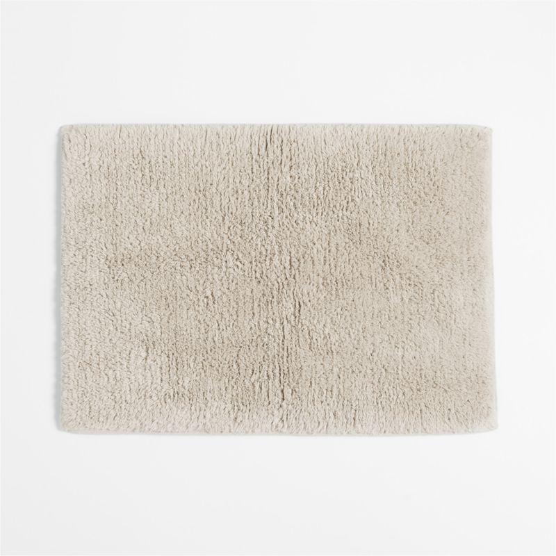 Rylan Organic Cotton Natural Taupe Bath Mat 18"x24" + Reviews | Crate & Barrel