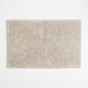 Raffee White Fluffy Cotton Bath Mat