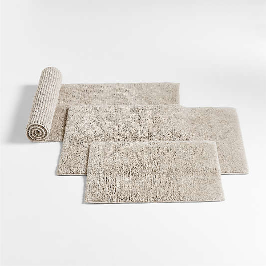 Rylan Organic Cotton Natural Taupe Bath Mats