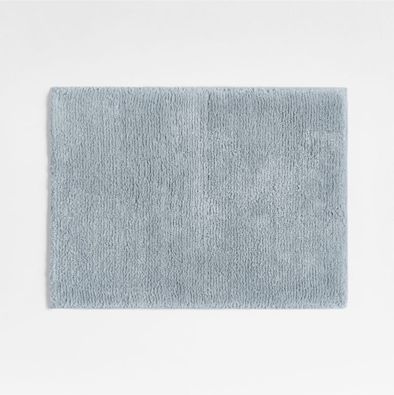 Rylan Organic Cotton Mist Blue Bath Mat 18"x24"