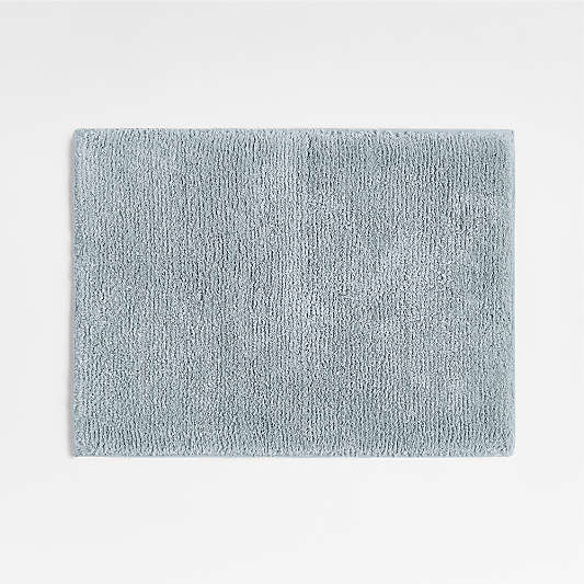 Rylan Organic Cotton Mist Blue Bath Mat 18"x24"