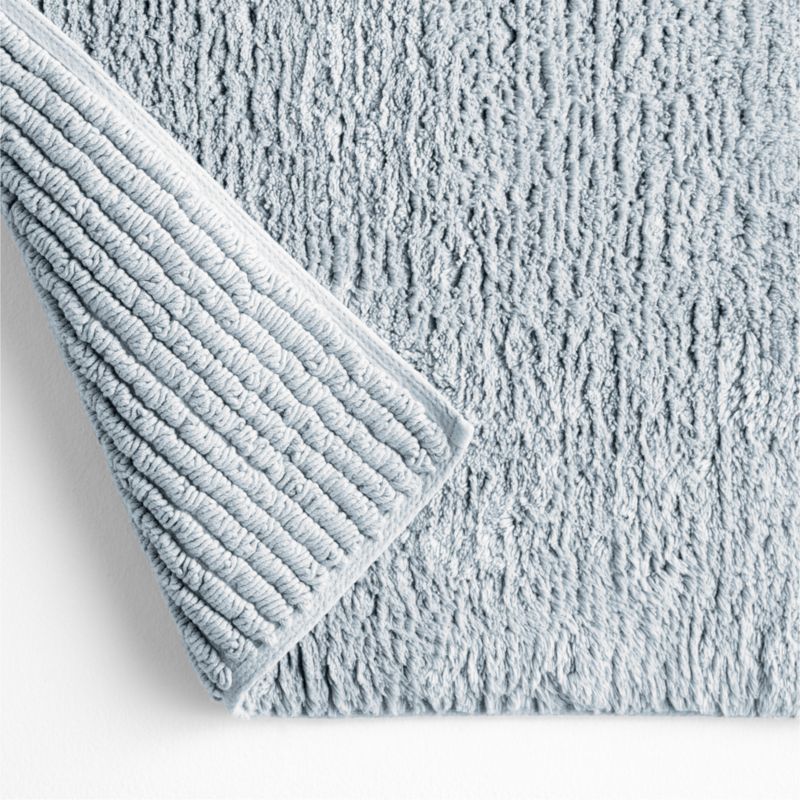 Rylan Organic Cotton Mist Blue Bath Mat 18"x24" - image 4 of 6