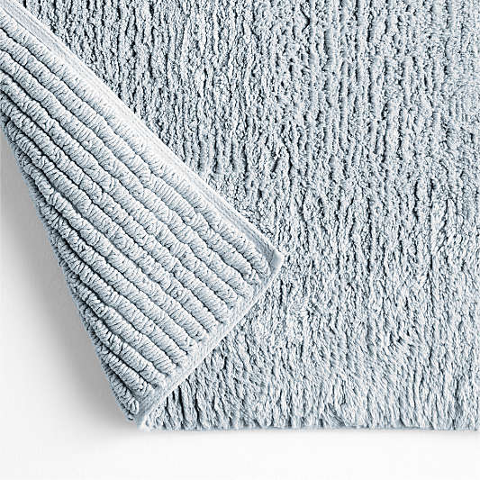 Rylan Organic Cotton Mist Blue Bath Mat 24"x60"