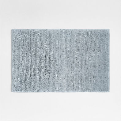 View Rylan Organic Cotton MistBlue Bath Mat 24"x36" details