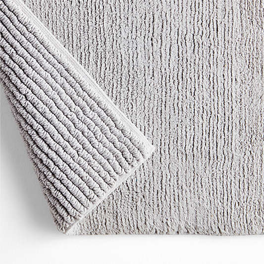 Rylan Organic Cotton Silver Reversible Bath Rugs