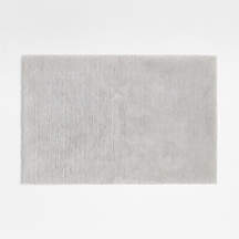 Rylan Organic Cotton Silver Bath Mat 24"x60" + Reviews | Crate & Barrel